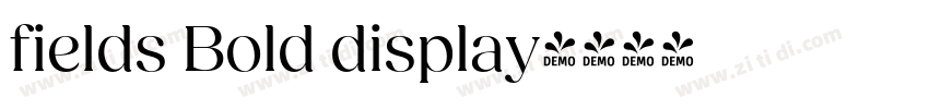 fields Bold display字体转换
